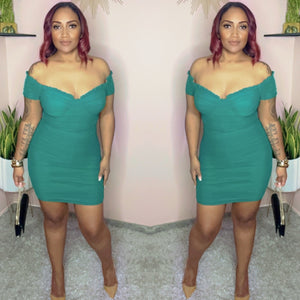 Gloria Mini Dress (Green)