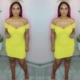 Gloria Mini Dress (Yellow)