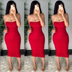 Orlando Midi Dress (Red)