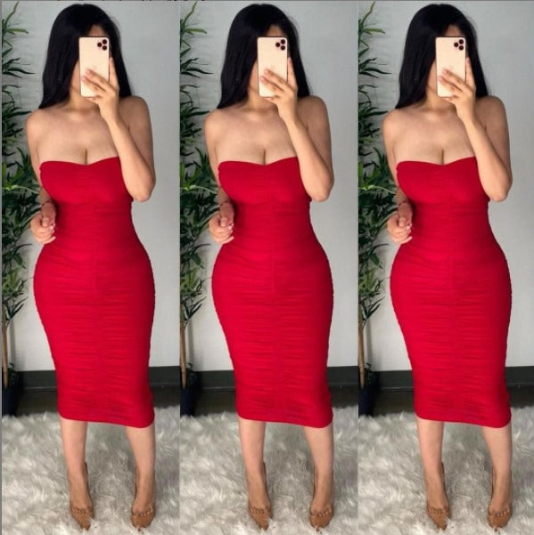 Orlando Midi Dress (Red)