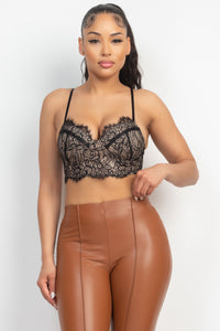 Diva Lace Bralette (Black/Nude)