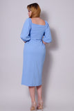 Kimmy Wrap Dress (Blue)