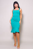 Molina Midi Dress (Kelly Green)