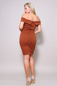 Julia Midi Dress (Brown)