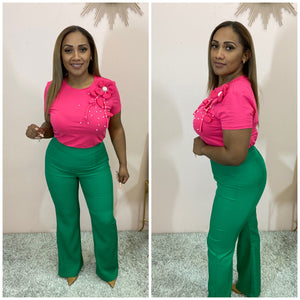 Chanty Dressy Pants (Green)