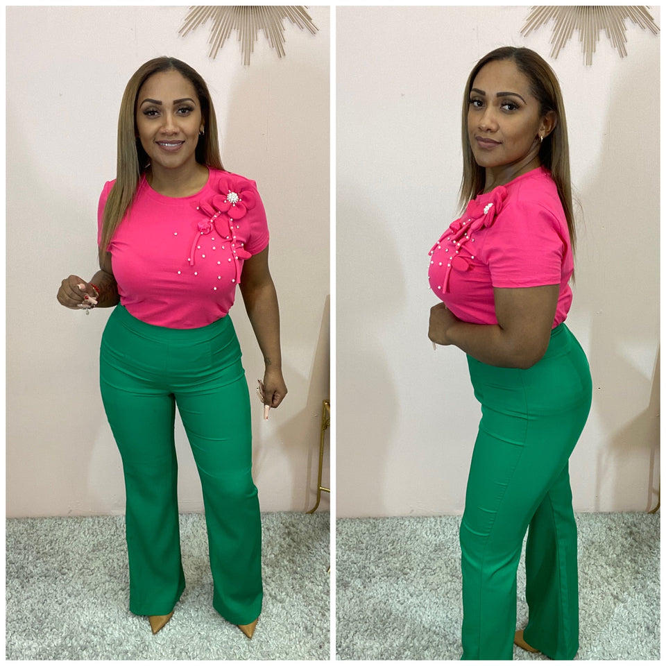 Chanty Dressy Pants (Green)