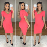 Coral Midi Dress